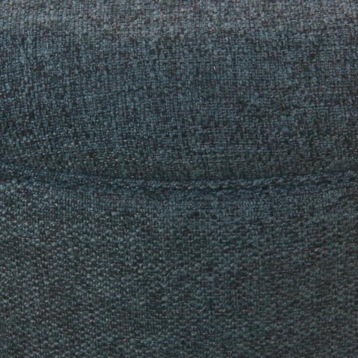 Navy Upholstered Round Storage Ottoman