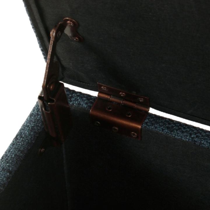 Navy Tufted Upholstered Storage Ottoman