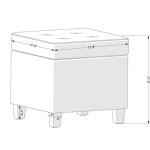 Navy Tufted Upholstered Storage Ottoman