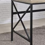 Gray Finish X Frame Wooden Hinged Top Desk