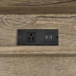 Gray Finish X Frame Wooden Hinged Top Desk