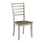 Smoked Honey and Alabaster Dining Chairs, Set of 2