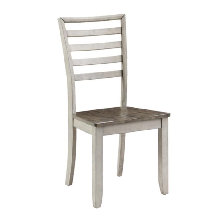 Smoked Honey and Alabaster Dining Chairs, Set of 2
