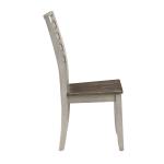 Smoked Honey and Alabaster Dining Chairs, Set of 2