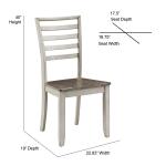 Smoked Honey and Alabaster Dining Chairs, Set of 2
