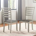 Smoked Honey and Alabaster Dining Chairs, Set of 2