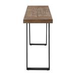 Weathered Oak and Metal Console Table