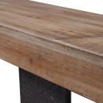 Weathered Oak and Metal Console Table