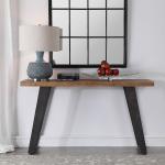 Weathered Oak and Metal Console Table