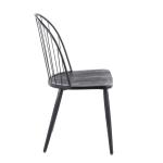 Black Spindle High Back Dining Chairs, Set of 2