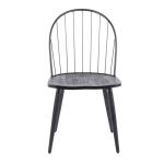 Black Spindle High Back Dining Chairs, Set of 2