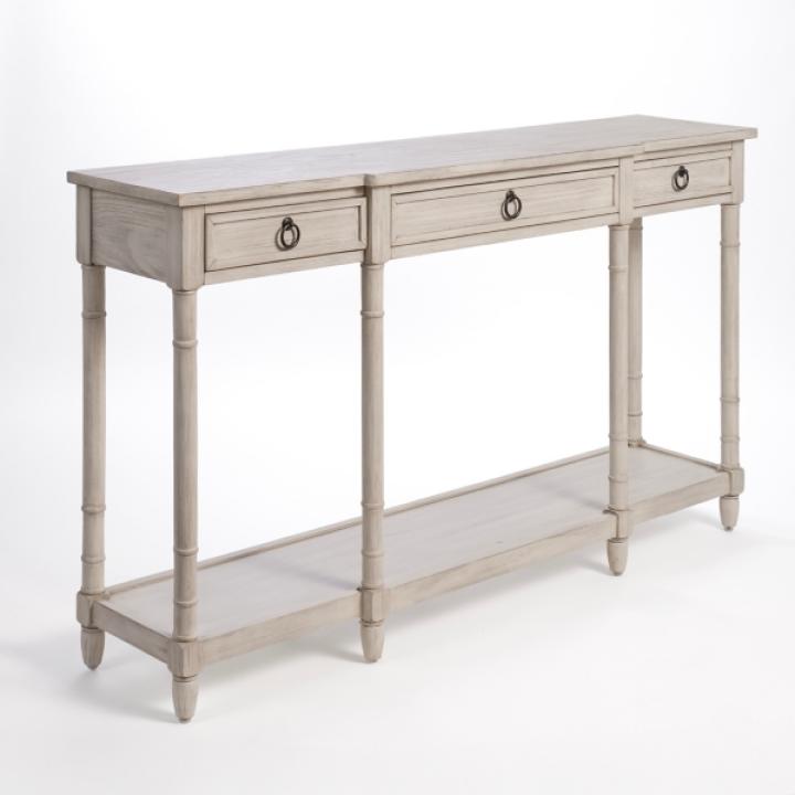 Casey Cream 3-Drawer Console Table