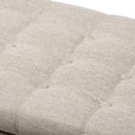 Beige Tufted Upholstery Storage Ottoman