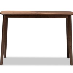 Walnut Brown Wood Frame Splayed Legs Console