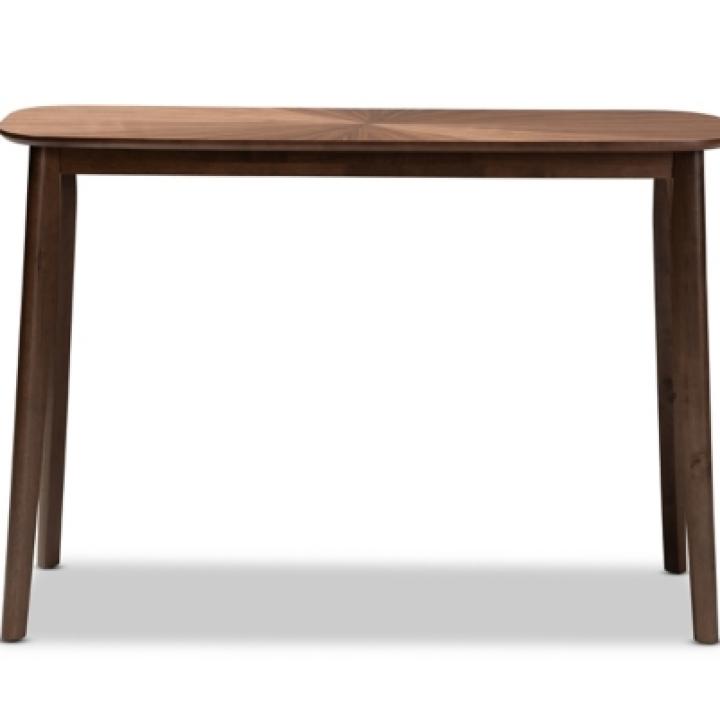 Walnut Brown Wood Frame Splayed Legs Console