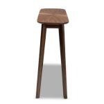 Walnut Brown Wood Frame Splayed Legs Console