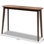 Walnut Brown Wood Frame Splayed Legs Console