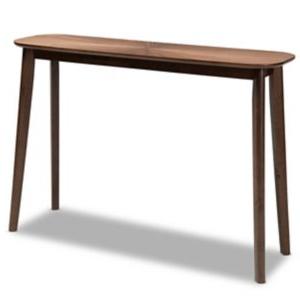 Walnut Brown Wood Frame Splayed Legs Console