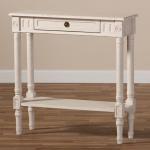 Arielle Whitewash Farmhouse Console Table