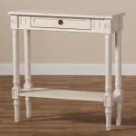 Arielle Whitewash Farmhouse Console Table