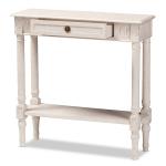 Arielle Whitewash Farmhouse Console Table
