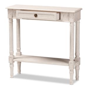 Arielle Whitewash Farmhouse Console Table