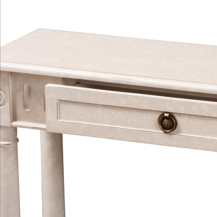 Arielle Whitewash Farmhouse Console Table