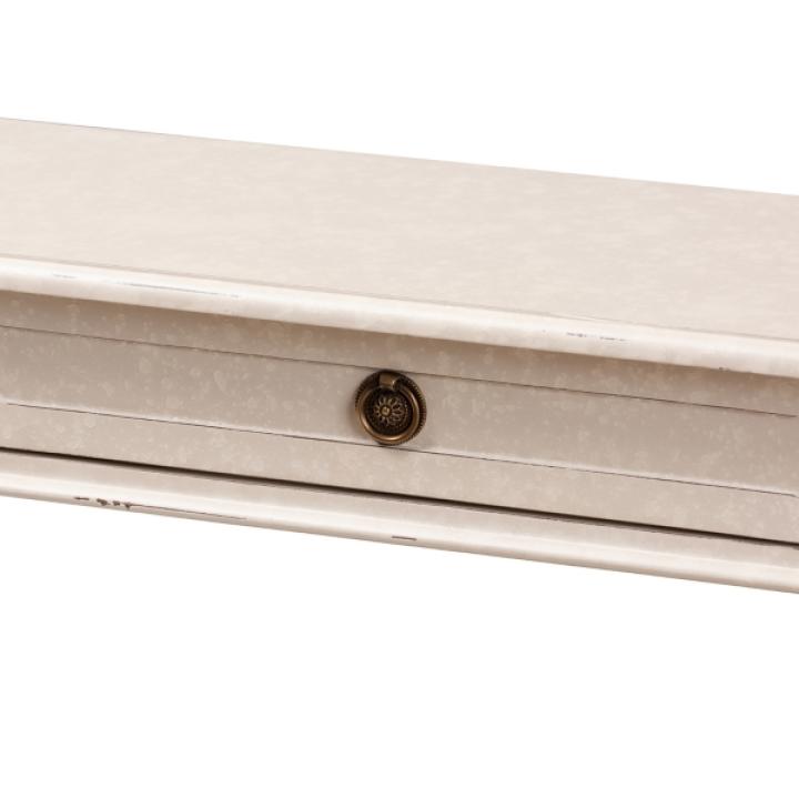Arielle Whitewash Farmhouse Console Table