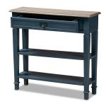 Daphne Blue Bayur Wood Two-Shelf Console Table