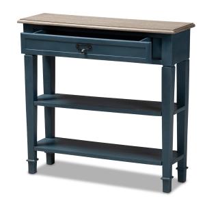 Daphne Blue Bayur Wood Two-Shelf Console Table