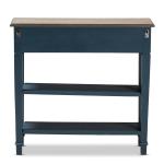 Daphne Blue Bayur Wood Two-Shelf Console Table