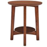 Warm Chestnut Wood Round Accent Table