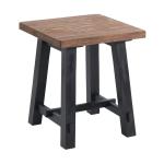 Natural Wood Sawhorse Accent Table