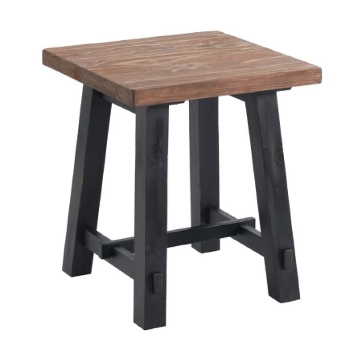 Natural Wood Sawhorse Accent Table