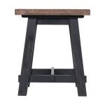 Natural Wood Sawhorse Accent Table