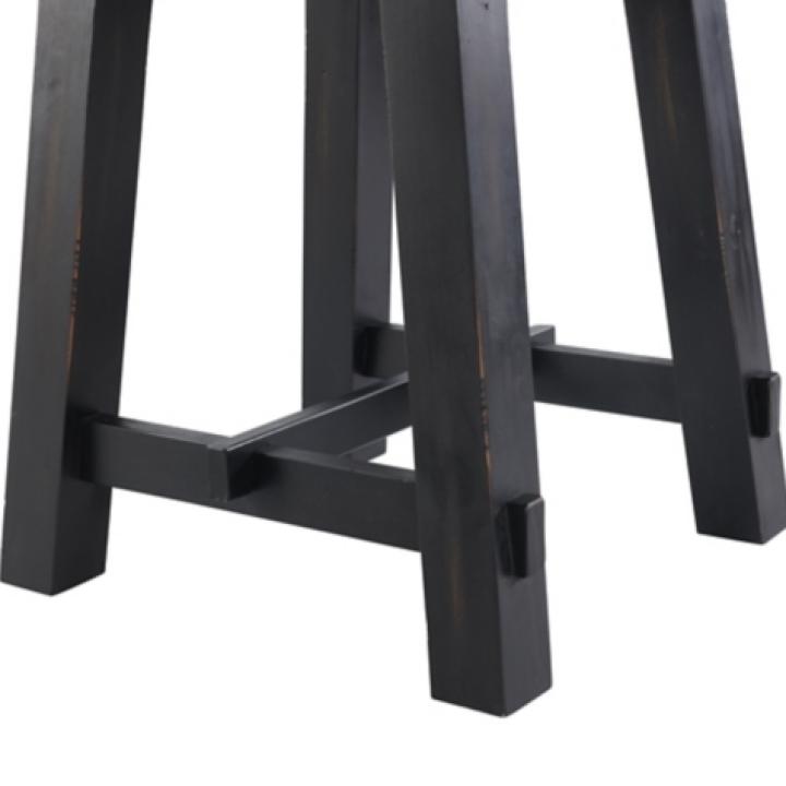 Natural Wood Sawhorse Accent Table