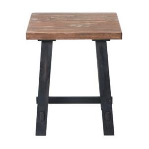 Natural Wood Sawhorse Accent Table