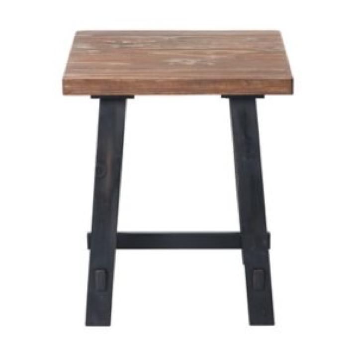 Natural Wood Sawhorse Accent Table