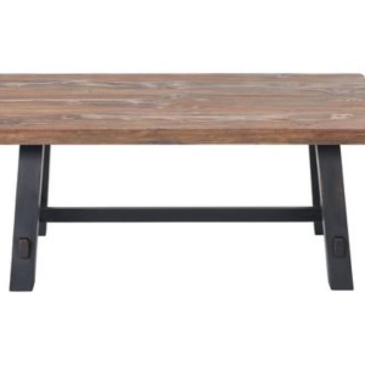 Natural Wood Sawhorse Coffee Table, 42x24 in.