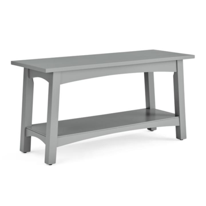Dove Gray Rustic Farmhouse Wood Bench