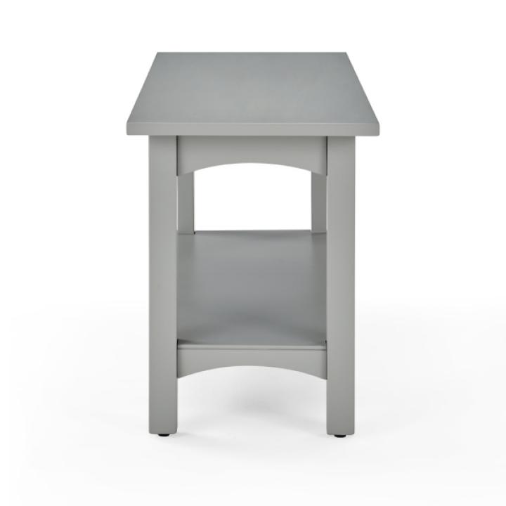 Dove Gray Rustic Farmhouse Wood Bench