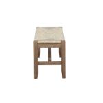 Natural Twisted Seagrass and Wood Bench