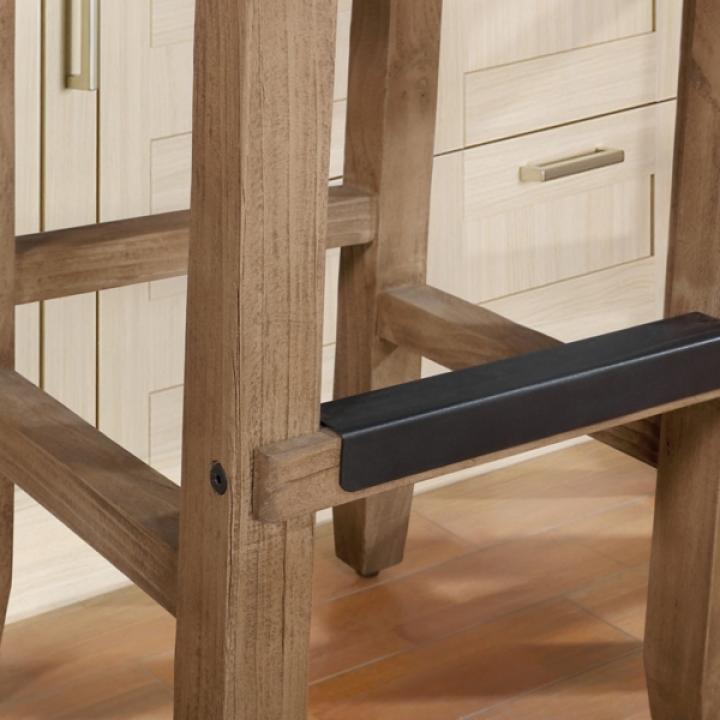 Twisted Seagrass and Wood Counter Stools, Set of 2