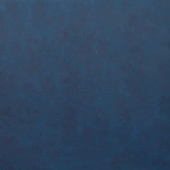 Blue Faux Leather Stitched Chairs, Set of 2