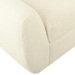 Cream Sherpa and Wood Storage Bench