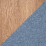 Blue Upholstered Ottomans with Tray Tops, Set of 2