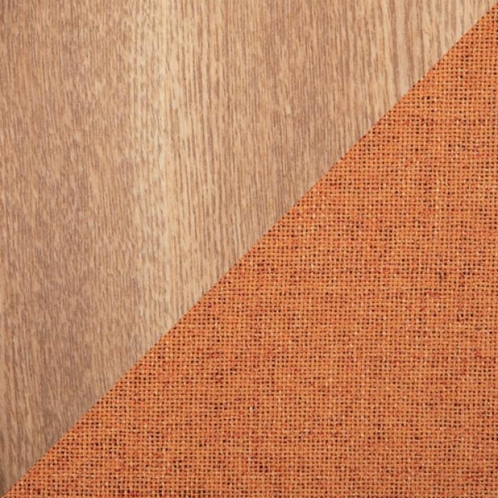 Rust Upholstered Ottomans with Tray Tops, Set of 2