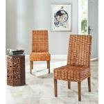 Natural Rattan Wicker 2-pc. Dining Chair Set