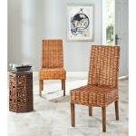 Natural Rattan Wicker 2-pc. Dining Chair Set