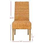Natural Rattan Wicker 2-pc. Dining Chair Set